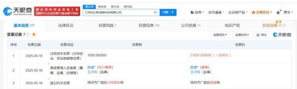 股票杠杆平台app 饿了么旗下江苏公司增资至2.1亿 增幅2000%